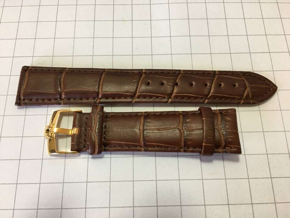 Omega 20mm brown leather gents watch strap