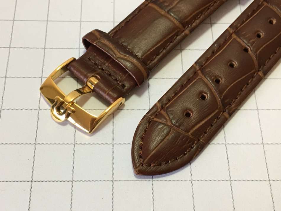 Omega 20mm brown leather gents watch strap