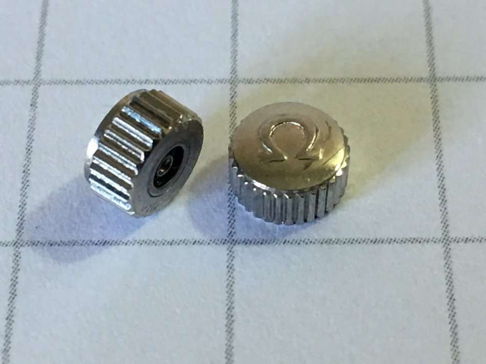 Omega watch crown - stainless steel - 5.5mm