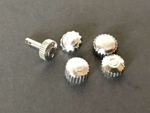 Assortment of 25 signed watch crowns