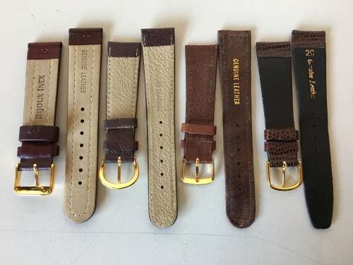 20mm geniune leather straps - 8 two piece straps