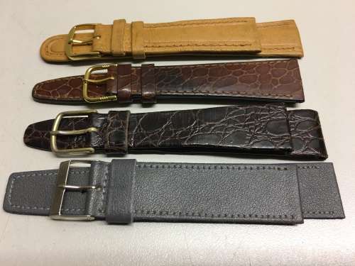 20mm geniune leather straps - 8 two piece straps