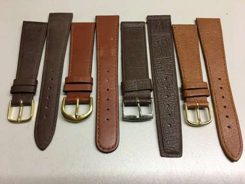 20mm geniune leather straps - 8 two piece straps