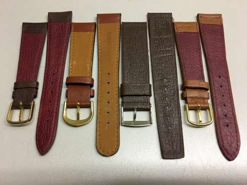 20mm geniune leather straps - 8 two piece straps
