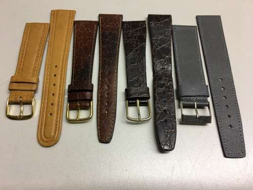 20mm geniune leather straps - 8 two piece straps