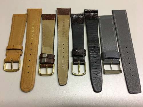 20mm geniune leather straps - 8 two piece straps