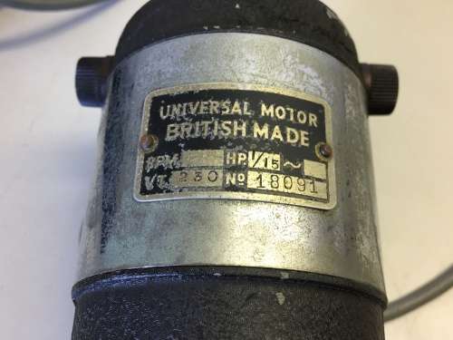 Watchmakers lathe motor with variable speed foot pedal