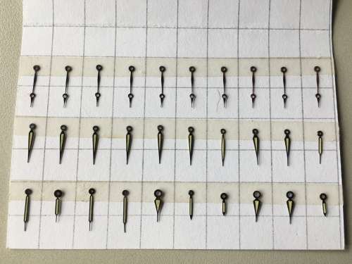 Assorted hour & minute hands for watch - 30 pieces - #11