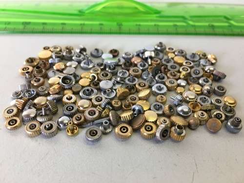 30 grams assorted used watch crowns - 120+ pieces - #10