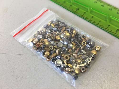 30 grams assorted used watch crowns - 120+ pieces - #10