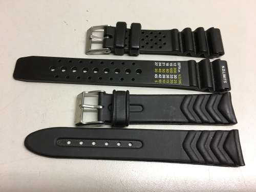 2 black straps for divers watch - 20mm - #4