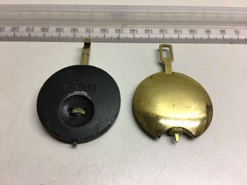 2 mantle clock pendulums