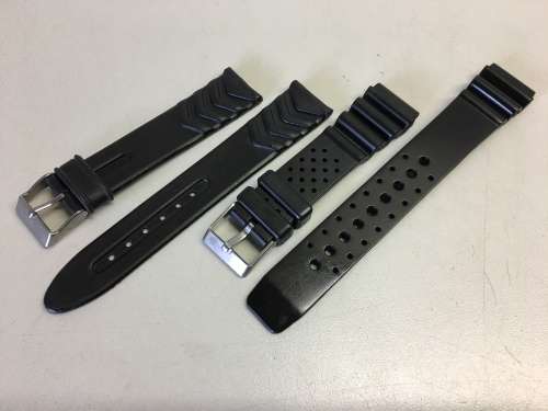 2 black straps for divers watch - 20mm - #8