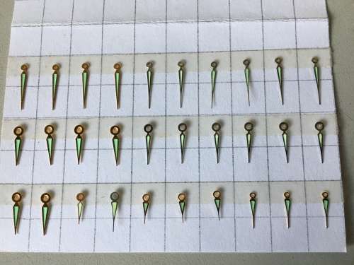 Assorted hour & minute hands for watch - 60 pieces - #18