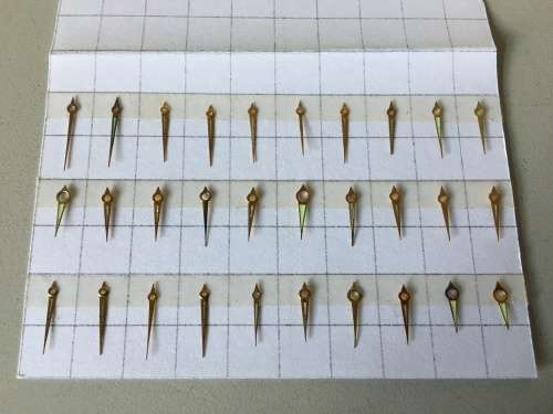 Assorted hour & minute hands for watch - 60 pieces - #18