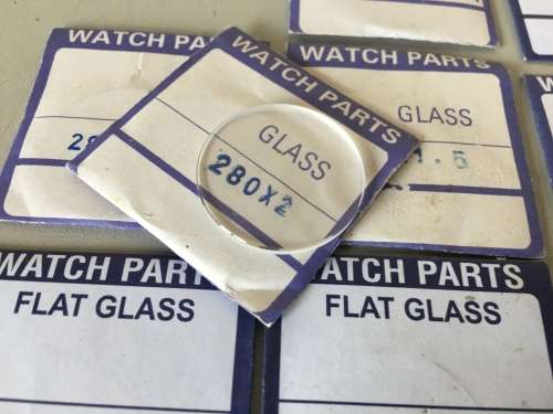 Flat mineral glass for wristwatch - 9 pieces