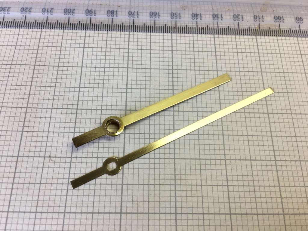 Brass hour & minute hands for clock #29