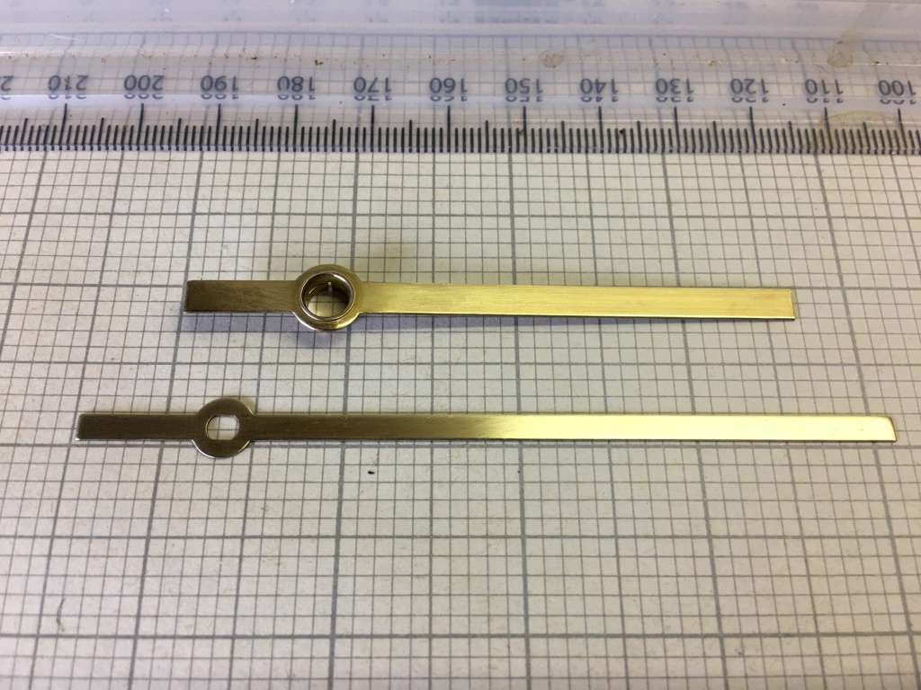 Brass hour & minute hands for clock #29