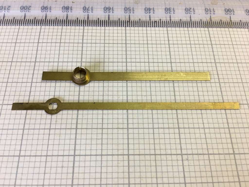 Brass hour & minute hands for clock #29