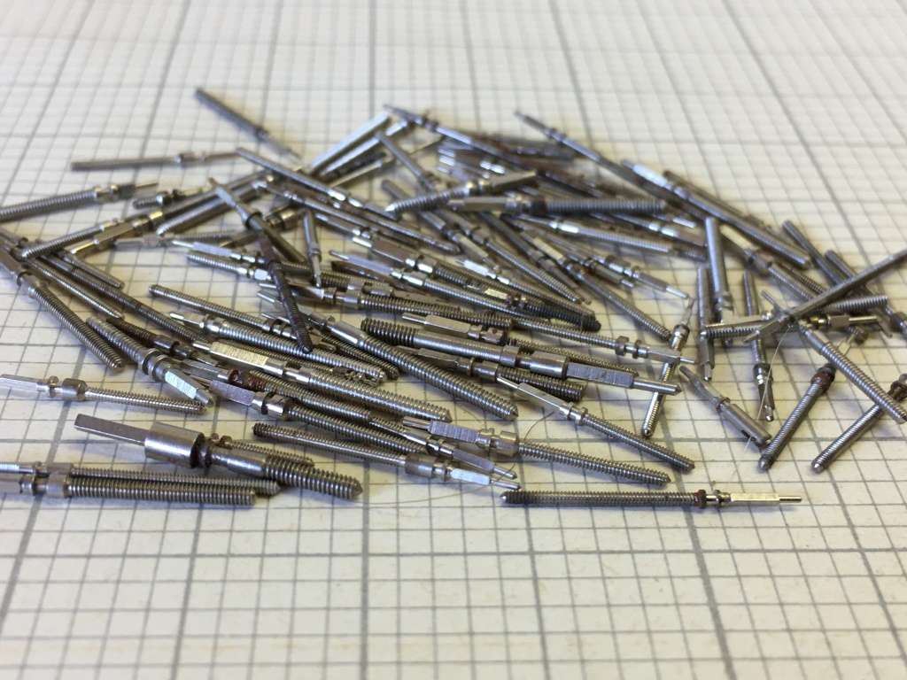 100+ assorted watch winding stems