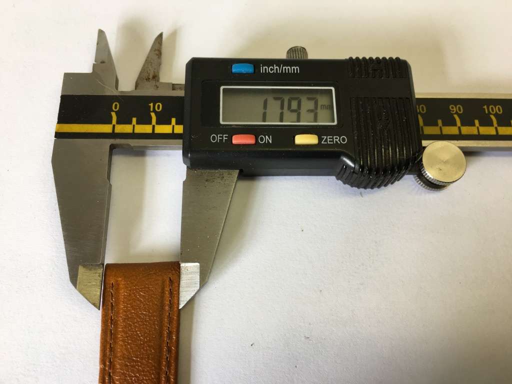 18mm brown leather watch strap