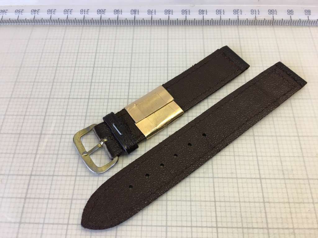 18mm Moroccan goatskin strap - dark brown