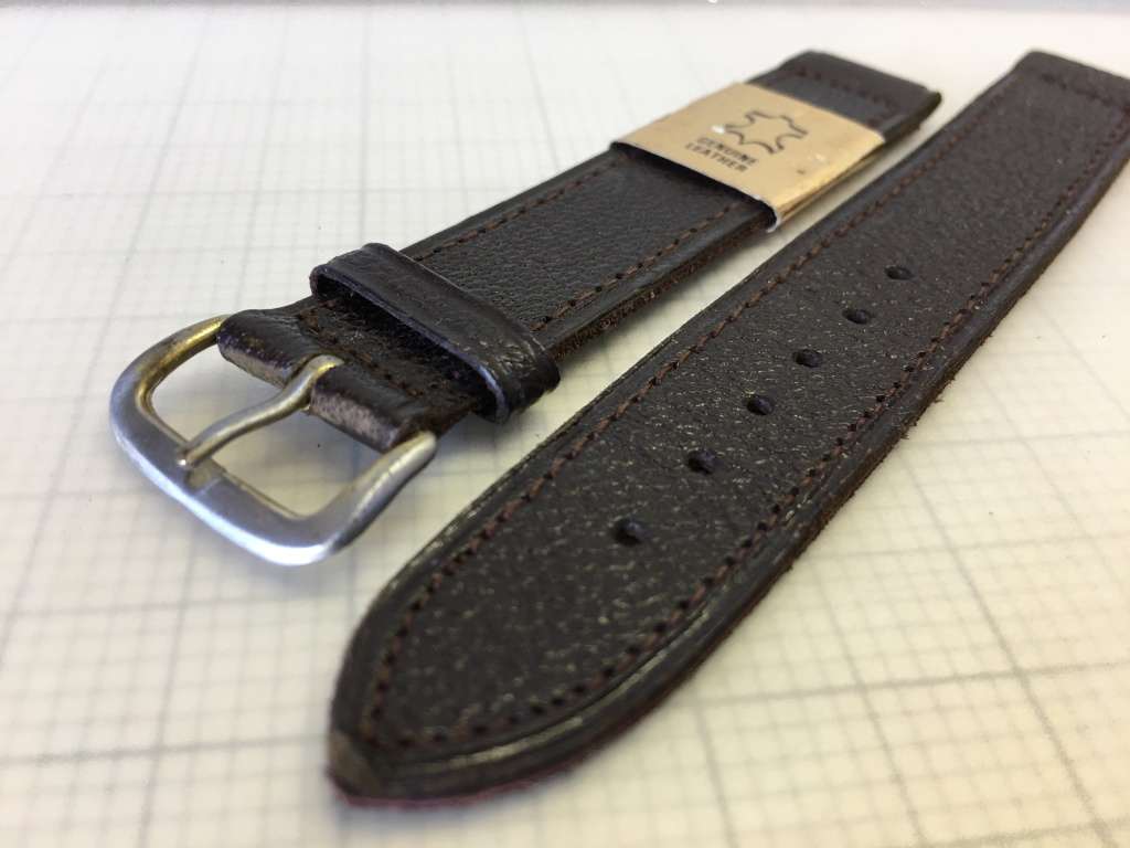 18mm Moroccan goatskin strap - dark brown