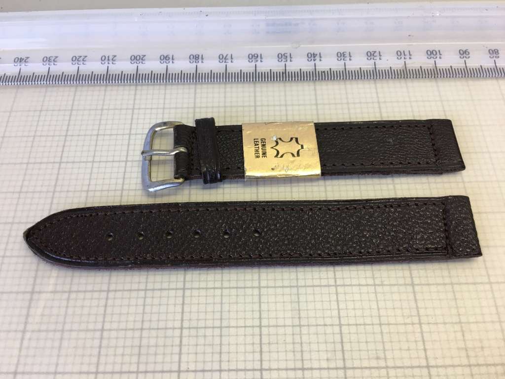 18mm Moroccan goatskin strap - dark brown