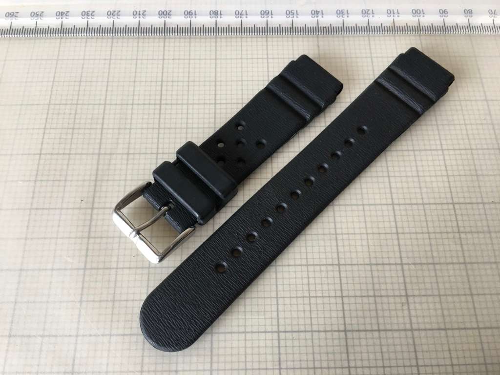 Black strap for divers watch - 20mm