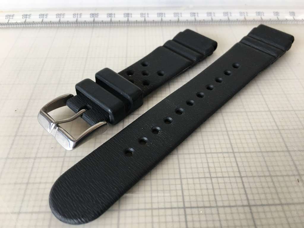 Black strap for divers watch - 20mm