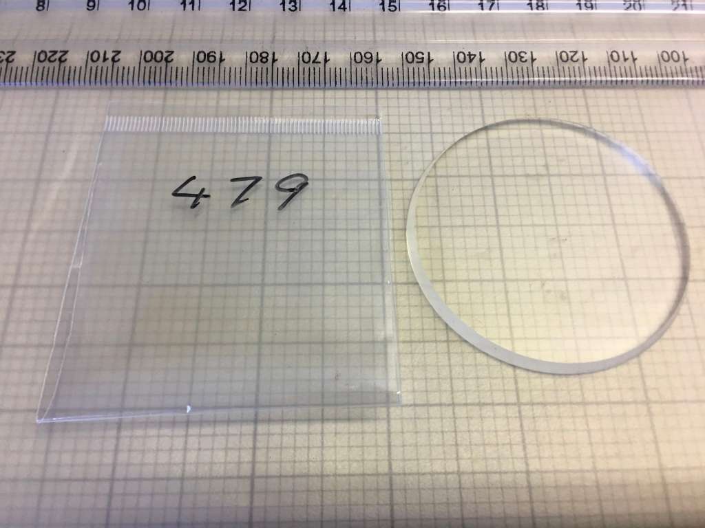 47.9mm pocket watch crystal- flat