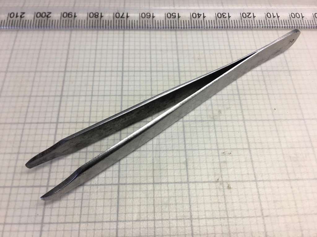 Watchmakers flat end tweezers