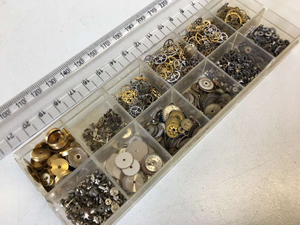 Assortment of vintage watch parts