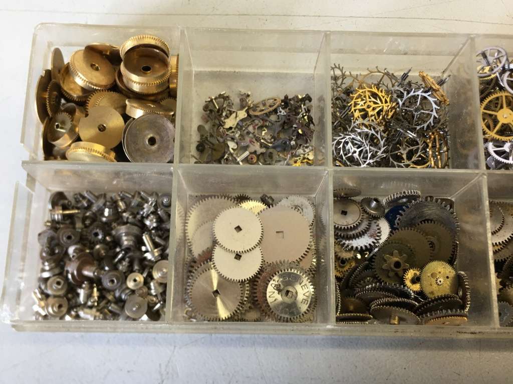 Assortment of vintage watch parts