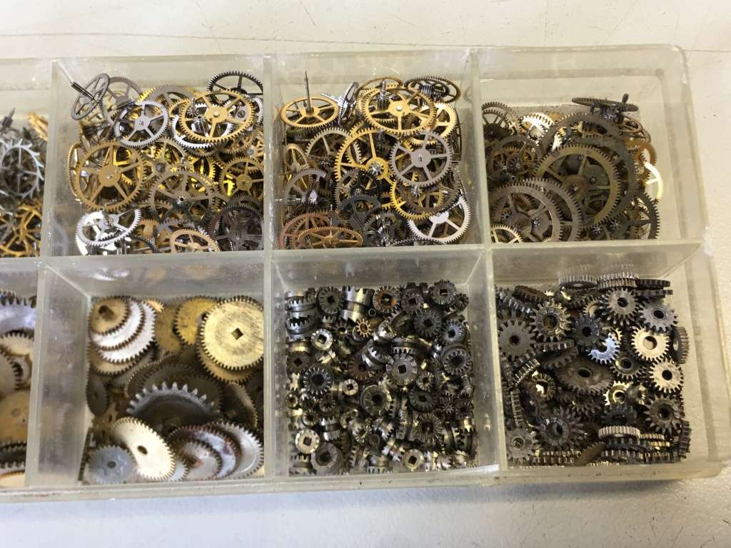 Assortment of vintage watch parts