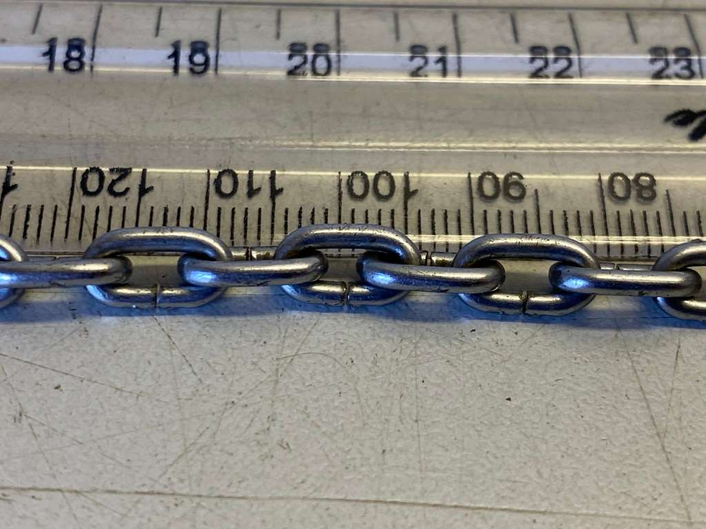 Stainless steel clock chain - 10mm links
