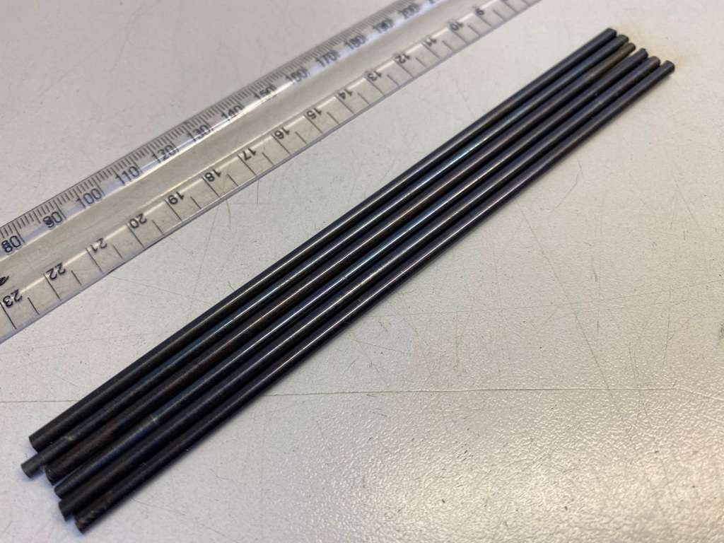 Blued pivot steel - 3.3mm