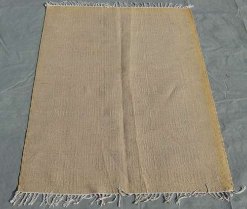 HANDWOVEN DHURRIE-KILIM, LIGHT COLOUR RUN / FADING, 183x122