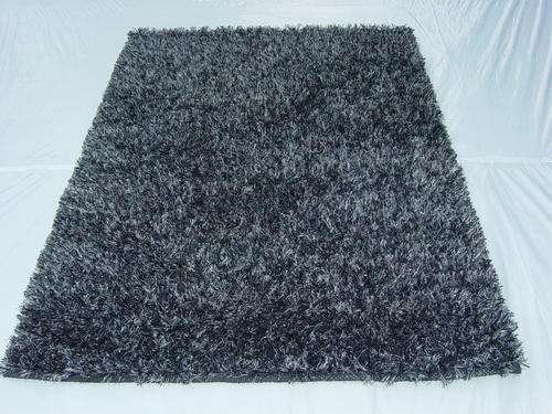 CARPETS by SERAFIAN: HAND-WOVEN  INDIAN SHAGGY CARPET, 180x120cm, CHARCOAL,  TOP QUALITY