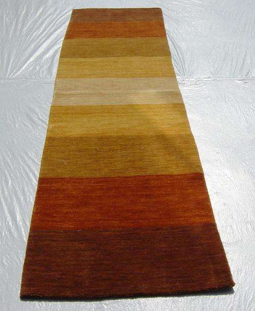 HANDWOVEN AMRITSAR CARPET, PASSAGE RUNNER, 300x75 cm,  LUMINOUS EARTHY COLOURS,  REAL BARGAIN!