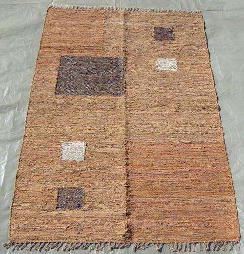 RUGS by SERAFIAN:: HANDWOVEN LEATHER KILIM RUG , 187x122cm, BEST DEAL IN SA!