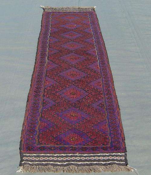 SERAFIAN'S ORIENTAL RUGS: HANDKNOTTED AFGHAN MUSHWANI RUG, 280x58