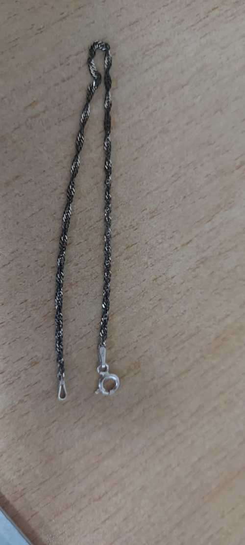 ROUND LINK SOLID STERLING SILVER NECKLACES WITH STRONG CLASP AND SILVER BRACELET