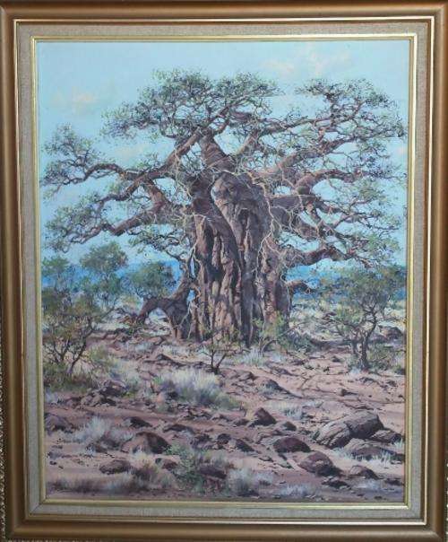 Master Artist Francois Badenhorst`s Bushveld. Painted in1994. 56cmx71cm on board
