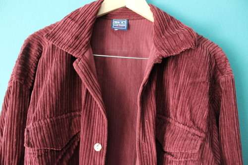 Vintage 1990's Faded Red Corduroy Button Up Top (Large / XL)