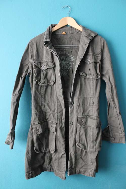 Military Style Longer Length Jacket (XS)