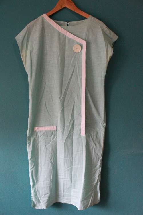 Vintage 1980's Mint Coloured Dress (Small / Medium)