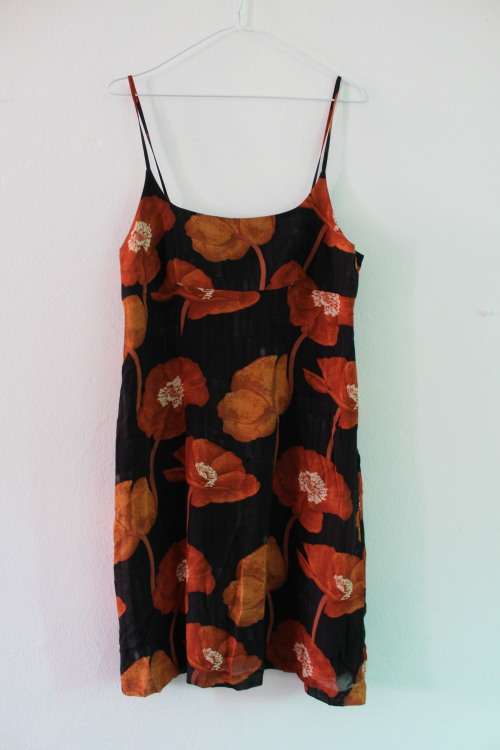 Vintage Brown and Black 90's Dress (Medium)