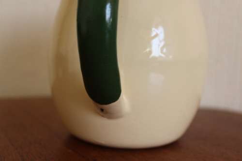 Vintage Enamel Jug (11cm diameter, 15cm tall)