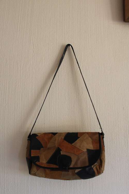 Vintage Patchwork Leather (Tan colours) Handbag